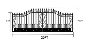 lot 1236 image: Unused 20ft Star Metal Farm Driveway Gate