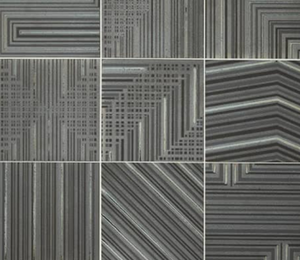 lot 16011 image: Pallet Of Geometric Fusion Graphite Porcelain Tile - Matte