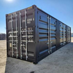 lot 650 image: One Way Use 2024 40 High Cube Storage Container, APPROX 102 TALL X 96 WIDE X 40 DEEP Suihe LYPU0188598  Black