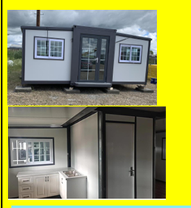 lot 12 image: Unused Suihe Mobile Home 0206 Portable House With Glass Wall  Light Gray
