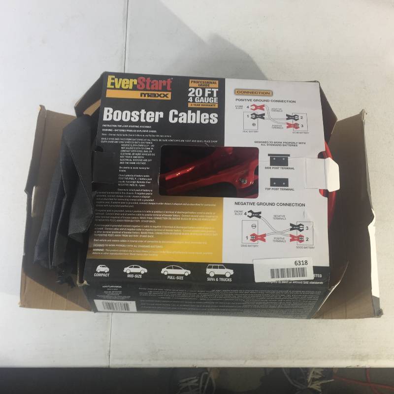 lot 6318 image: Everstart 20FT Booster Cables