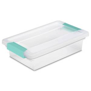 lot 5706 image: Sterilite 6-Pack Clip Box, Clear Storage for Crafts, Supplies and Office Items, Small