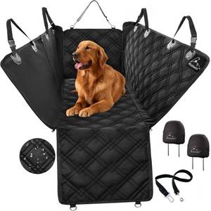 lot 5716 image: Meadowlark Dog Seat Covers Unique Design & Entire Car Protection-Doors,Headrests & Backseat. Extra Durable Zippered Side Flap, Waterproof Pet Seat Cover  Seat Belt & 2 Headrest Protectors, I0113671