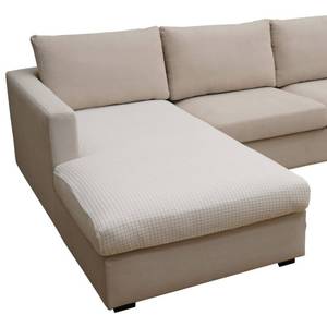lot 6013 image: Eismodra Sectional Couch Covers Chaise Cushion Cover for Sofa L Shape Chaise Lounge Magic Stretch 3 Cushion Couch Slipcover for Dogs L Shaped Replacement Protector,Cream White X-Large(Only 1 Piece)