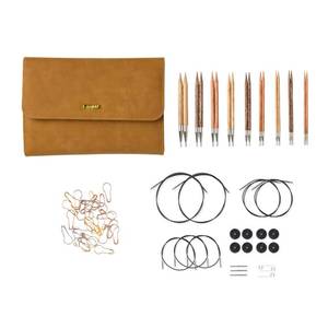 lot 6029 image: Knit Picks Options Wood Interchangeable Knitting Needle Set with Case and Stitch Markers (Claudette) - Retail $125.62