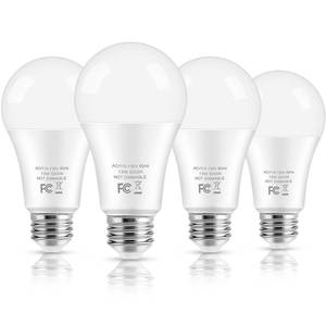 lot 6033 image: LED Light Bulbs, 100 Watt Equivalent A19, 13W 5000K Daylight White 1500 Lumens Non-Dimmable Bright E26 Edison Medium Screw Bulbs for Home Bedroom Kitchen Living Room Office Lamp, 4-Pack