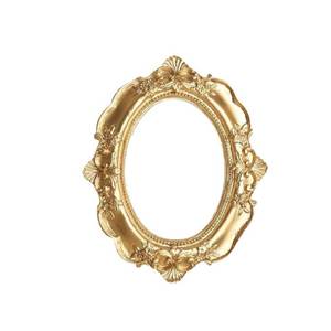 lot 6046 image: BESPORTBLE Vintage Picture Frame Resin Golden Ornate Textured Oval Desktop Photo Frame Photo Holder Jewelry Display Frame Home Decoration