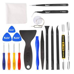 lot 6056 image: Kaisi Professional Electronics Opening Pry Tool Repair Kit with Metal Spudger Non-Abrasive Nylon Spudgers and Anti-Static Tweezers for Cellphone iPhone Laptops Tablets and More, 20 Piece