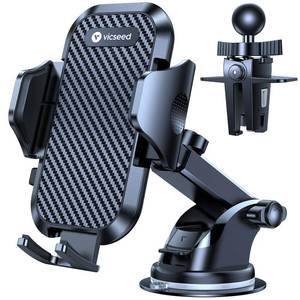 lot 6086 image: VICSEED True Military-Grade Phone Holders for Your Car Upgraded 95LBS Strongest Suction Cell Phone Mount for Car Dashboard Windshield Vent Truck Boat Stand Adjustable for iPhone Android