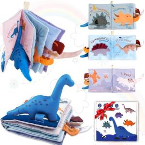 lot 6090 image: Richgv Baby Books Toys 0-6-12 Months, Baby Boy Gifts Touch and Feel Crinkle Books with Dino Doll, Newborn Infant Toys 6-9-12 Months, Carseat Toys Shower Gifts Baby Valentines Gifts Stocking Stuffers