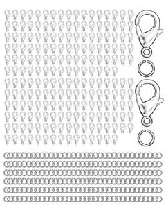 lot 6421 image: Qulltk 700Pcs Lobster Claw Clasps and Open Jump Rings Set,Lobster Clasps for Jewelry Making Bracelet Clasp and Closures for DIY Necklace Jewelry Anklet