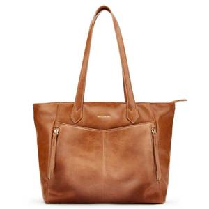 lot 6469 image: Missnine Tote Bag for Women with Zipper, Leather Purse and Handbags, Ladies Top-handle Shoulder Hobo Bags for Work, Casual, Travel, Brown
