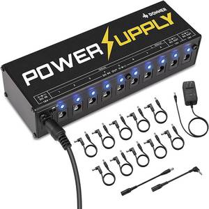 lot 6471 image: Donner DP-1 Guitar Power Supply 10 Isolated DC Output for 9V12V18V Effect Pedal