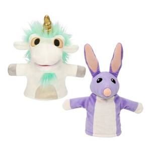 lot 6485 image: Bob Bilby and Unicorse Plush Puppets Exclusive 2 Pack  Bob Bilby and Unicorse are The Perfect Size to Fit onto Toddlers Hands  Made with Deluxe Fabrics and Featuring Embroidered Details