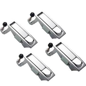 lot 8121 image: WJSKDQ 4PCS Compression Latch Lock Trigger Latch Lock Zinc Alloy Adjustable Lever Hand Operated Flush Compression Latches Silvers