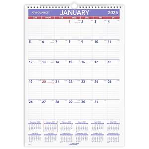 lot 8125 image: AT-A-GLANCE 2025 Wall Calendar, 12 x 17, Medium Tall (PM22825)