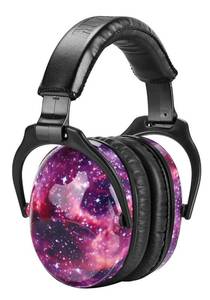 lot 8129 image: ZOHAN EM030 Kids Ear Protection Safety Ear Muffs for Concerts, Fireworks, Air Shows, Upgraded Adjustable Noise Reduction Hearing Protectors for Children Have Sensory Issues - Nebula Print