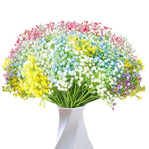lot 8134 image: JIFTOK Babys Breath Artificial Flowers, 24 Pcs Fake Flowers Gypsophila Bouquet Fall Flowers Artificial for Decoration, Real Touch Silk Flower for Wedding Christmas DIY Party Home Garden (Mix Color)