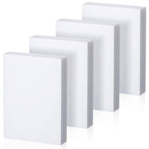 lot 8141 image: Frienda 4 Pcs 34 Thick, 4 x 3 White Hdpe Sheet Hdpe Plastic Sheet High Density Polyethylene Board Rectangular Solid Tapping Block for DIY Projects Home Floor Improvement