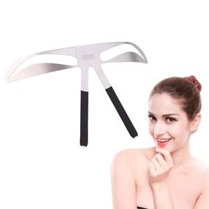 lot 8321 image: Eyebrow Ruler, 4 Types Eyebrow Stamp Stencil Kit Permanent Eyebrow Ruler Eyebrow Stencils Eyebrows Shape Reusable Eyebrow Measure Balance Extension Ruler Eyebrow Shape Stencil(European style eyebrow)