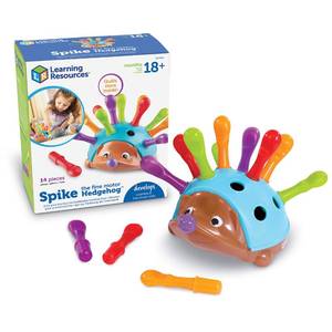 lot 8323 image: Learning Resources Spike The Fine Motor Hedgehog, Toddler Learning Toys, Fine Motor and Sensory Toys, Kids Easter Basket Stuffers, Ages 18 Months,14 Pieces
