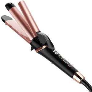 lot 8422 image: A 2 in 1 Hair Straightener and Curler, 1 14 inch Curling Iron Dual Voltage Travel,Flat Iron Curling Iron in One with 4 Adjustable Temp for All Hair Types(Regular Size)