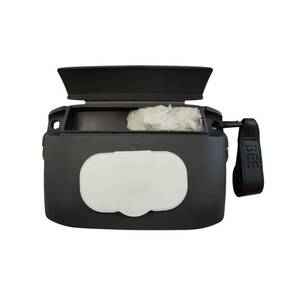 lot 8423 image: Bee Babe Co. On-The-Go Wipes Dispenser, Travel Wipes Case, Includes Temporary Trash Compartment, Must Have Diaper Bag Accessories, Car Trash Can, Reusable Baby Wipes Holder, Portable Wipe Dispenser