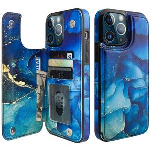 lot 8428 image: HAOPINSH for iPhone 13 Pro Max Wallet Case with Card Holder, Mint Green Marble Pattern Back Folio Flip PU Leather Kickstand Card Slots Case, Double Magnetic Clasp Durable Shockproof Cover 6.7