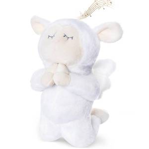 lot 8429 image: My OLi 7 Plush Prayer Lamb Plays Jesus Loves Me Praying Plush Lamb Soft Toy Stuffed Animal Bedtime Gifts for Baby Kids Girls Boys