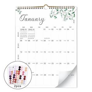 lot 8452 image: BORN FAIR 2025 Calendar, Calendar 2025-2026, 18 Months Wall Calendar January 2025 to June 2026 Calendar with Julian Dates, 14 X 11 (green)