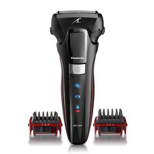 lot 8454 image: Panasonic Hybrid Wet Dry Shaver, Trimmer & Detailer with Two Adjustable Trim Attachments, Pop-up Precision Detail Trimmer & Shave Sensor Technology, Cordless Razor for Men, ES-LL41-K, Black - Retail $82.11