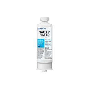 lot 8463 image: SAMSUNG Genuine Filter for Refrigerator Water and Ice, Carbon Block Filtration, Reduces 99% of Harmful Contaminants for Clean, Clear Drinking Water, 6-Month Life, HAF-QINEXP, 1 Pack