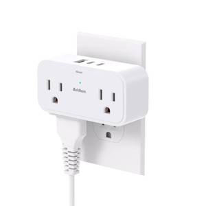 lot 8465 image: Cruise Ship Essentials, Travel Power Strip - No Surge Protector Cruise Approved, Outlet Extender Multi Plug Outlet with 4 AC Outlets 3 USB (2 USB C), 3 Sides Plug Adapter for Travel Cruise Essentials
