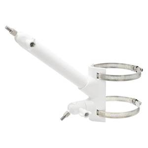 lot 8472 image: Holicfun 2-in-1 Security Camera and Solar Panel Pole Mount for Ring, Eufy, Arlo, Wyze Solar Panels and Cams - White