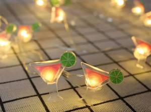 lot 8477 image: Generic 20M 7 ft Martini Cosmopolitan Bar String Lights LED Cocktail Lights for Bachelorette Party Wedding Bachelorette Decoration 7 ft Martini Fairy Lights