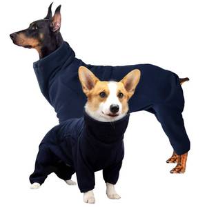 lot 8487 image: ROZKITCH Dog Winter Coat Soft Fleece Pullover Pajamas, Pet Windproof Warm Cold Weather Jacket Vest Cozy Jumpsuit Apparel Outfit Clothes for Small Medium Large Dog Walking Hiking Sleep Blue XL