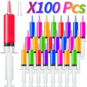 lot 9873 image: A 100 Pack Syringes with Tip Cap, 20ml Liquid Syringe BPA-Free Suringes