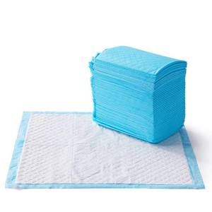 lot 9887 image: Amazon Basics Leakproof, Absorbent, Disposable Puppy Pads for Potty Training, Heavy Duty Absorbency, Regular Size, 24 x 23 Inches, Pack of 50, Blue & White