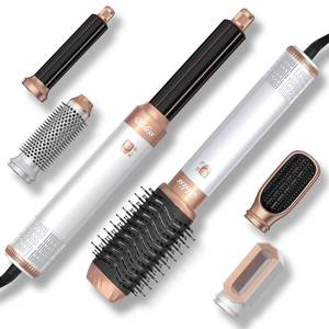 lot 9890 image: A 6 in 1 Air Styler Magic Hair Styler, Ukliss Blow Dryer Brush with Ionic, Versatile Hair Styling Tools for Fast Styling Auto Air Curler for Hair, Ideal for All Hair Types with Safe ALCI Plug