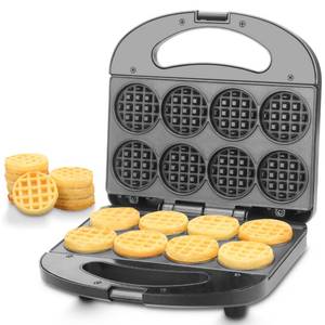 lot 9895 image: FineMade Mini Waffle Maker Machine, Small Waffle Bites Maker for Kids, Makes 8 x 2�� Tiny Waffle Bites, Ideal for Breakfast, Snacks, Desserts and More