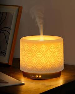 lot 9896 image: Onaboviva 280ml Essential Oil Diffuser �� Ceramic Fragrance Diffusers for Essential Oil, Ultrasonic Cool Mist Aromatherapy Diffuser with Auto Shut-Off,Ideal for Home, Office, SPA, Yoga & Bedroom
