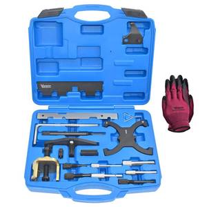 lot 9911 image: Yuesstloo Engine Camshaft Timing Tool Kit, Flywheel Locking Tools, Ford Fiesta Focus Volvo Mazda 1.25 1.4 1.6 1.8 2.0 2.3 2.5L DiTDCiTDDi ECOBOOST 1.6 Ti-VCT 1.5 1.6, 303-1097 303-1550 303-1556