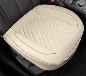 lot 10270 image: Premium PU Leather Front Car Seat Cover��Anti-Slip and Wrap Around The Bottom��Waterproof Padded Seat Covers for Cars��Fits 95% of Vehicles (Beige)