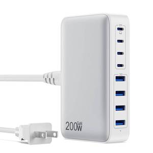lot 10301 image: USB C Charger 200W USB C Charger Block,Upgraded GaN III 8-Port Fast Charging Station Hub,PD 65W Laptop Charger Adapter Compatible with MacBook ProAir,DELL,Steam Deck,iPhone 161514,Galaxy S2322 etc