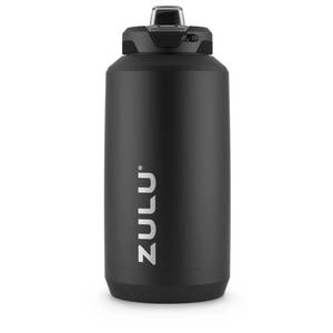 lot 10320 image: ZULU Goals 64oz Water Bottle Half Gallon Stainless Steel Jug with Straw, Leak Proof Lid and Handle, Vacuum Insulated Double Walled Reusable Metal Jug Perfect for Gym, Home, and Sports, Black