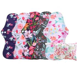 lot 10324 image: Simfamily Reusable Waterproof Bamboo Charcoal Menstrual Pad Sets - Panty Liner Regular Flow Heavy Flow (5 Count)