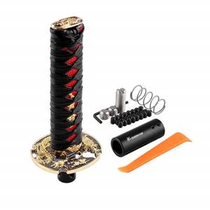 lot 10334 image: RYANSTAR Samurai Sword Automatic Shift Knob Universal Compatible with LockButton Automatic Transmission��Cool Katana Gear Shifter Metal Weighted Black&Red