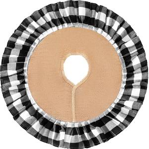lot 10336 image: Tatuo Christmas Tree Skirt Decorations Linen Burlap Tree Skirt Round Xmas Cover for Christmas Party Mat Fall Indoor Clearance Outdoor Holiday Family Winter Home Decorations(31 Inch,Black-White Plaid)