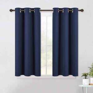 lot 10341 image: NICETOWN Blackout Draperies Curtains, All Season Thermal Insulated Solid Grommet Top Blackout CurtainsDrapes for Kids Room (Navy, 1 Pair, 42 x 45 Inch)