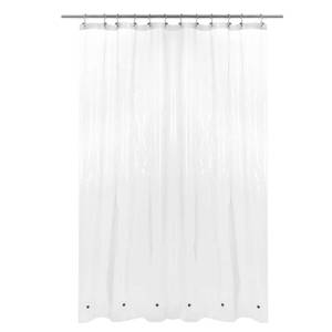 lot 10354 image: Barossa Design Plastic Shower Curtain Liner 69 x 70 with 6 Magnets - Waterproof PEVA Shower Liner for Standard Size Bathroom, PVC Free, Metal Grommets - Clear, 69X70